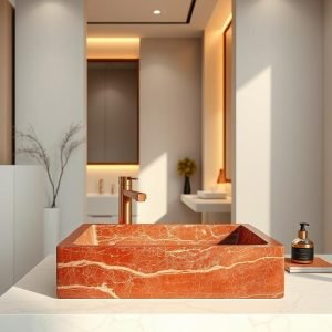 Wash Basin – Red Jasper